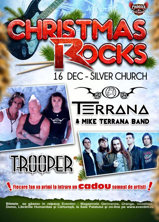 Christmas Rocks in Silver Church cu Trooper si Terrana band